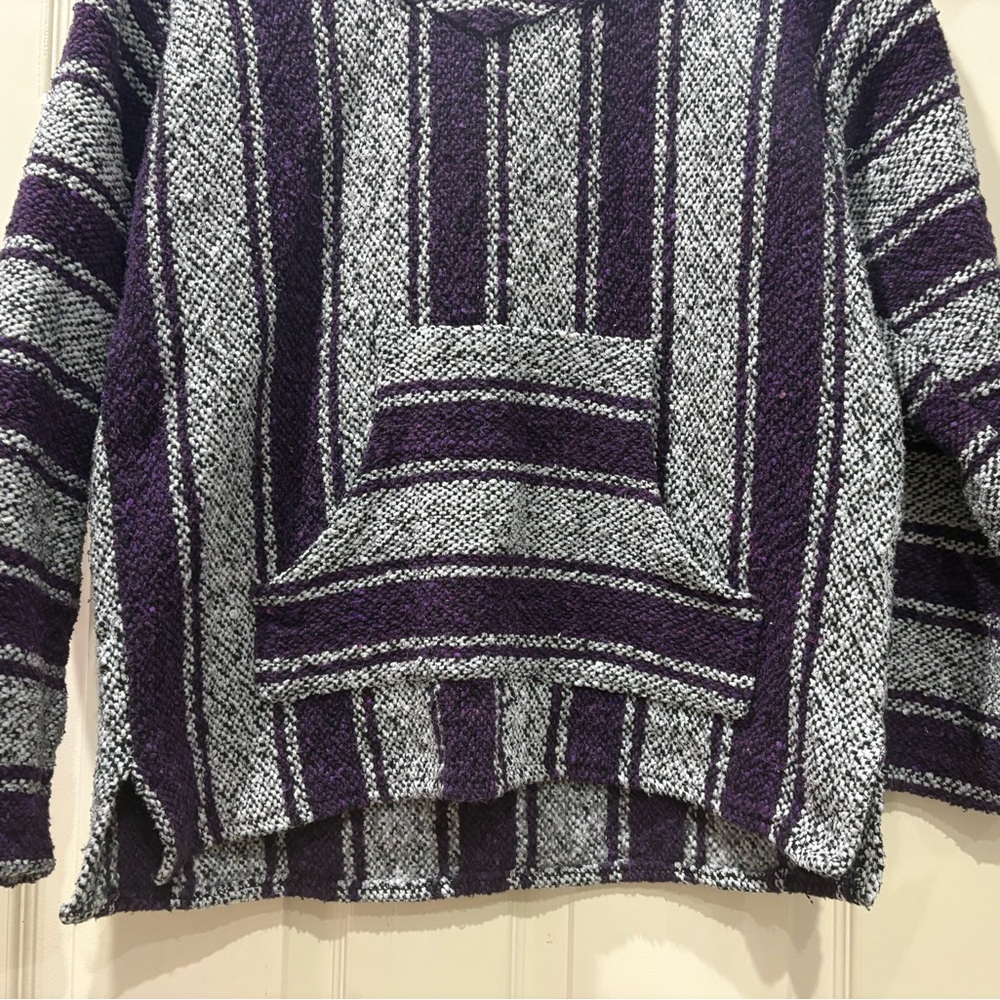 Drug Rug Baja Joe Jack Mexican Purple and White Women's Large - Picture 5 of 11